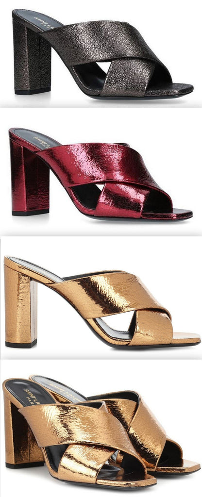 Metallic 'Lou Lou' Mules - Black, Red, Gold | DESIGNER INSPIRED FASHIONS