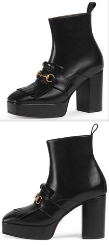 Novel Platform Kiltie Ankle Boot