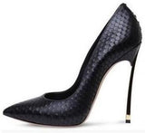 Python Effect Blade Pumps in Black or Red - DESIGNER INSPIRED FASHIONS