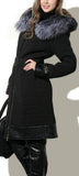 Full Fur Hooded Quilted Coat