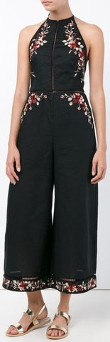 'Sakura' Embroidered Jumpsuit - DESIGNER INSPIRED FASHIONS