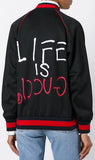 Web Embellished Bomber Jacket