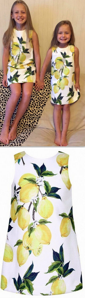 Lemon Print Dress - DESIGNER INSPIRED FASHIONS