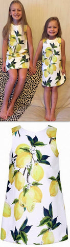 Lemon Print Dress - DESIGNER INSPIRED FASHIONS
