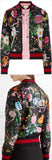 Printed Satin Bomber Jacket