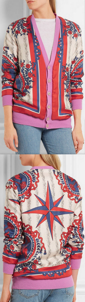 Reversible Cashmere & Silk Cardigan Sweater