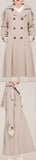 Twill Knee-Length Trench Coat