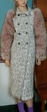 Fur-Sleeved Double Breasted Coat