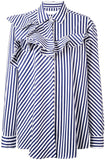 Striped Frill-Trim Shirt