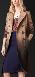 Stone D̩grad̩ Faux-Suede Trench Coat