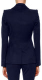 Layered Grain de Poudre Blazer