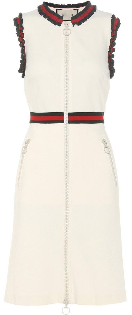 Twill Dress, White - DESIGNER INSPIRED FASHIONS