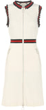 Twill Dress, White - DESIGNER INSPIRED FASHIONS