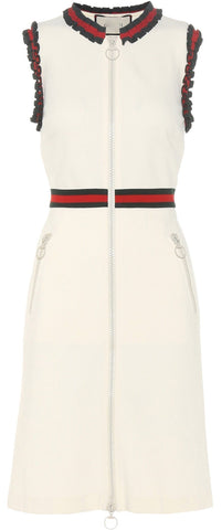 Twill Dress, White - DESIGNER INSPIRED FASHIONS