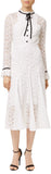 'Eclipse' Corded Lace Midi Dress, White