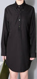 Long Black 2-Way Shirt - DESIGNER INSPIRED FASHIONS