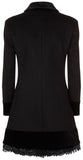 Black Velvet and Lace Trim Coat