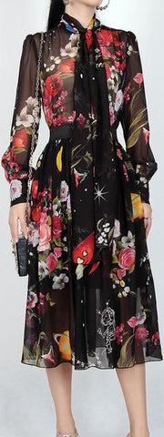 Printed Silk Dress
