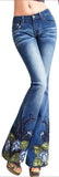 Embellished Faded Flared Jeans - DESIGNER INSPIRED FASHIONS