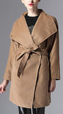 Camel Oversized Collar Wool & Cashmere Coat - DESIGNER INSPIRED FASHIONS