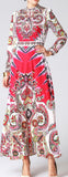 Paisley Printed Vintage Dress