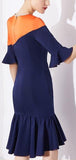 Color-Block Crystal-Embellished Dress