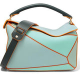 Paula's Ibiza Puzzle Color-Block Textured-Leather Shoulder Bag