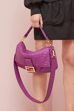 Baguette Large Leather Bag - Pale Yellow, Pale Blue, Purple | DESIGNER INSPIRED FASHIONS
