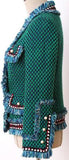 Contrast Fringed Tweed Jacket