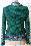 Contrast Fringed Tweed Jacket