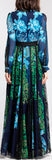 Lace Paneled Paisley Print Chiffon Dress