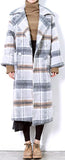 Double Breasted Plaid Wool/Cashmere Coat