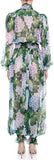 Hydrangea Print Chiffon Jumpsuit