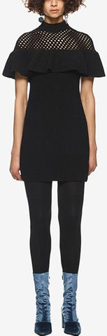 Yoke Frill Sweater Dress