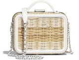 Small Vanity Case, Beige & White | DESIGNER INSPIRED FASHIONS
