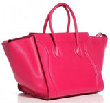 Grained Calfskin Medium Phantom Luggage, Fuchsia - DESIGNER INSPIRED FASHIONS