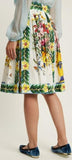 'Majolica' Print Cotton Skirt