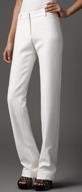 Bootcut White Trousers - DESIGNER INSPIRED FASHIONS