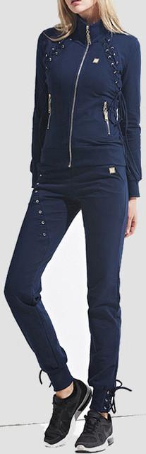 Lace-up Tracksuit - Navy Blue, Black, Grey, or Army Green - DESIGNER INSPIRED FASHIONS