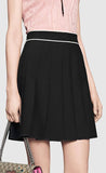 Embroidered Bonded Top & Pleated Skirt Set in Black - DESIGNER INSPIRED FASHIONS