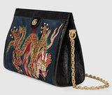 Ophidia Embroidered Suede Shoulder Bag