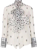 Dalmatian Print Silk Blouse | DESIGNER INSPIRED FASHIONS