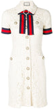 'GG Web Trim' Lace Shirt Dress - DESIGNER INSPIRED FASHIONS