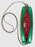 Laminated Leather Small Shoulder Bag