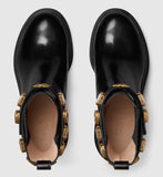 Leather Ankle Boots with Belt
