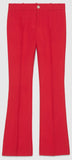 3 Pc Set Includes: Red Ruffle Single Breasted Jacket, Matching Red Dress Pants & Embroidered Pink Oxford Shirt with Bow - DESIGNER INSPIRED FASHIONS