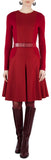 Long-Sleeve Zip-Front Dress