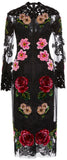 Long Sleeve Floral Lace Dress