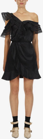 One Shoulder Frilled Dress