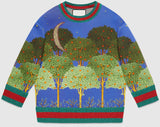 Night Garden Double Fleece Sweatshirt - DESIGNER INSPIRED FASHIONS